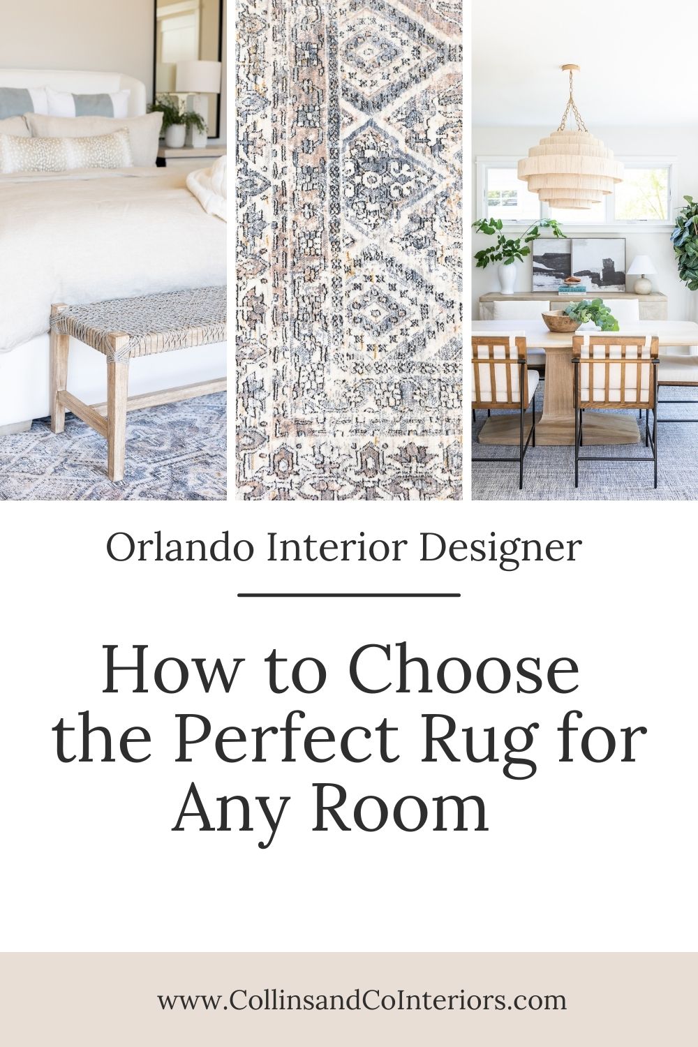 How to choose the perfect rug | Orlando Interior Designer Collins and Co.