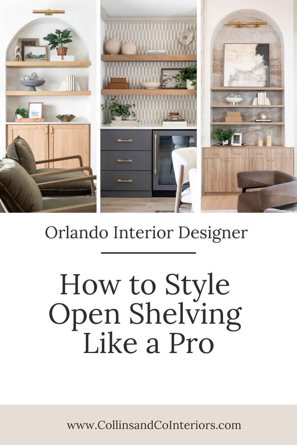 How to style shelves like a pro | Orlando Interior Designer Collins and Co.