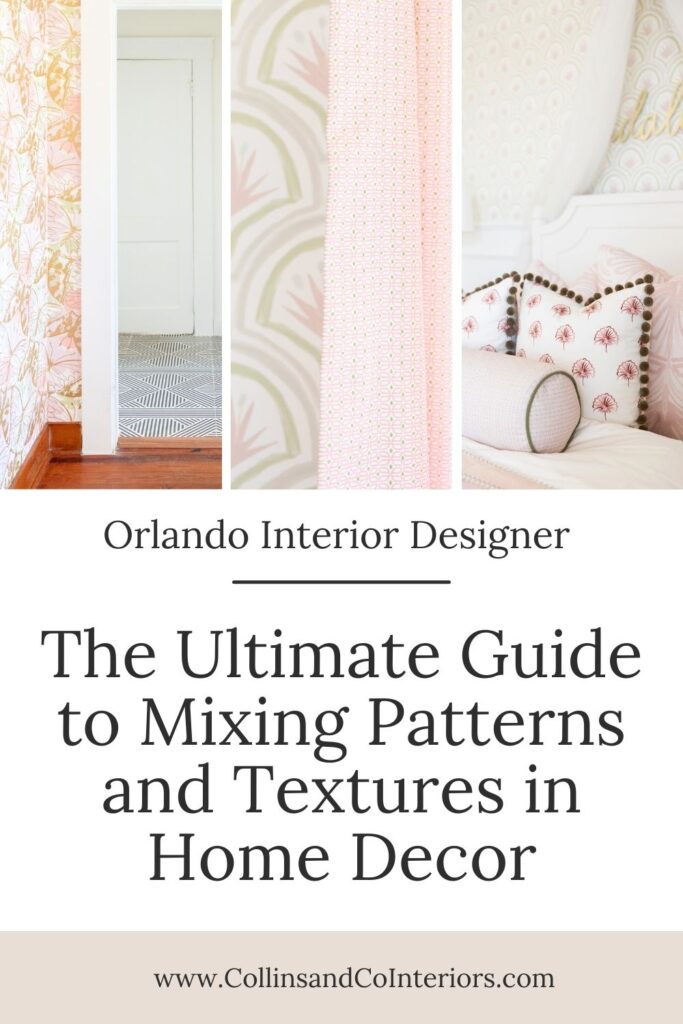 Mixing patterns and textures | Orlando Interior Designer Collins and Co.